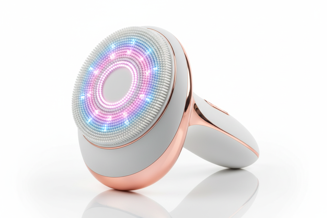 led facial cleaning brush